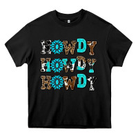 Black howdy howdy howdy Heavy Core Tee - AdoDesignShop