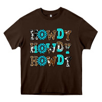 Chocolate Brown howdy howdy howdy Heavy Core Tee - AdoDesignShop