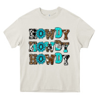 Cream howdy howdy howdy Heavy Core Tee - AdoDesignShop