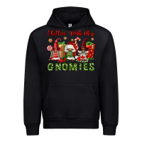 Black Chillin' With My Gnomies Urban Hoodie - FaDigitalArtStudio