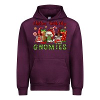 Mauve Wine Chillin' With My Gnomies Urban Hoodie - FaDigitalArtStudio