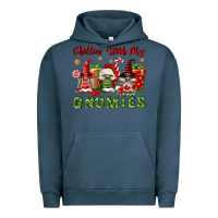Pigment Midnight Navy Chillin' With My Gnomies Urban Hoodie - FaDigitalArtStudio