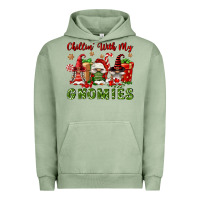 Pigment Oil Green Chillin' With My Gnomies Urban Hoodie - FaDigitalArtStudio