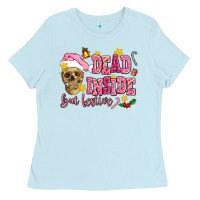 Baby Blue dead inside but festive Ladies Tee - AdoDesignShop