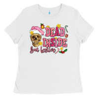 White dead inside but festive Ladies Tee - AdoDesignShop