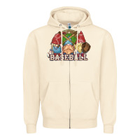 Sandshell Baseball gnomes Zipper Hoodie - NancyCooperArtShop
