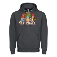 Smoke Baseball gnomes Zipper Hoodie - NancyCooperArtShop