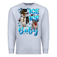 Heather Grey ice ice baby Premium Sweatshirt - CowGirlArtShop