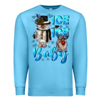 Ocean Blue ice ice baby Premium Sweatshirt - CowGirlArtShop