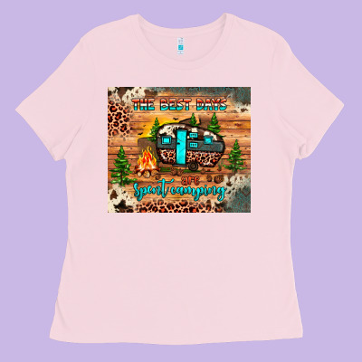 The Best Days Are Spent Camping Ladies Tee Designed By Jahusdesignshop