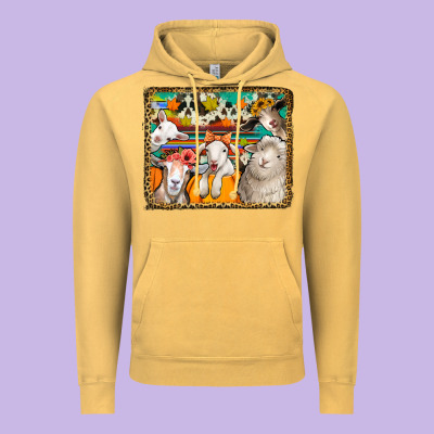 Autumn Sheeps Vintage Hoodie Designed By Jasminsmagicworld