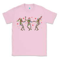 Bubblegum Pink dancing skeleton christmas Classic Tee - MaliasSmallBusiness