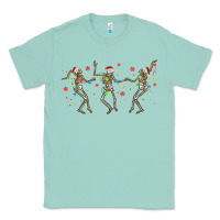 Seafoam dancing skeleton christmas Classic Tee - MaliasSmallBusiness