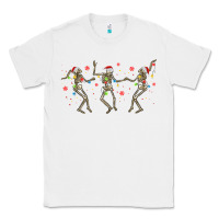 White dancing skeleton christmas Classic Tee - MaliasSmallBusiness