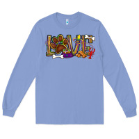 Colony Blue Mardi Gras love dog paw Long Sleeve Tee - BundleAndBundleShop