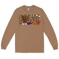 Toasted Coconut Mardi Gras love dog paw Long Sleeve Tee - BundleAndBundleShop