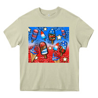 Mossy american popsicle and stars Heavy Core Tee - AdoDesignShop