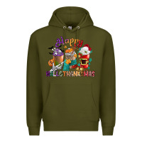 Army Green hallothanksmas coffee cups Premium Hoodie - CowGirlArtShop