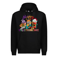 Black hallothanksmas coffee cups Premium Hoodie - CowGirlArtShop