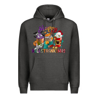 Charcoal Heather hallothanksmas coffee cups Premium Hoodie - CowGirlArtShop