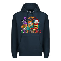 Navy hallothanksmas coffee cups Premium Hoodie - CowGirlArtShop