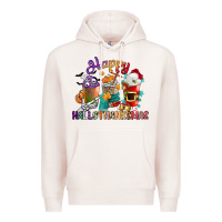 Pale Pink hallothanksmas coffee cups Premium Hoodie - CowGirlArtShop