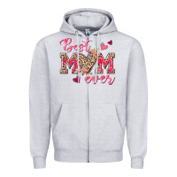Heather Grey Best Mom Ever Zipper Hoodie - texasbilliewilder