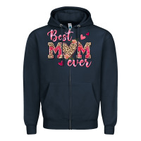 Navy Best Mom Ever Zipper Hoodie - texasbilliewilder