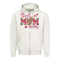 Oatmeal Heather Best Mom Ever Zipper Hoodie - texasbilliewilder