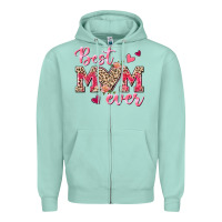 Seafoam Best Mom Ever Zipper Hoodie - texasbilliewilder