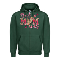 Sports Green Best Mom Ever Zipper Hoodie - texasbilliewilder