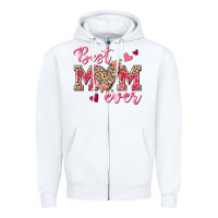 White Best Mom Ever Zipper Hoodie - texasbilliewilder