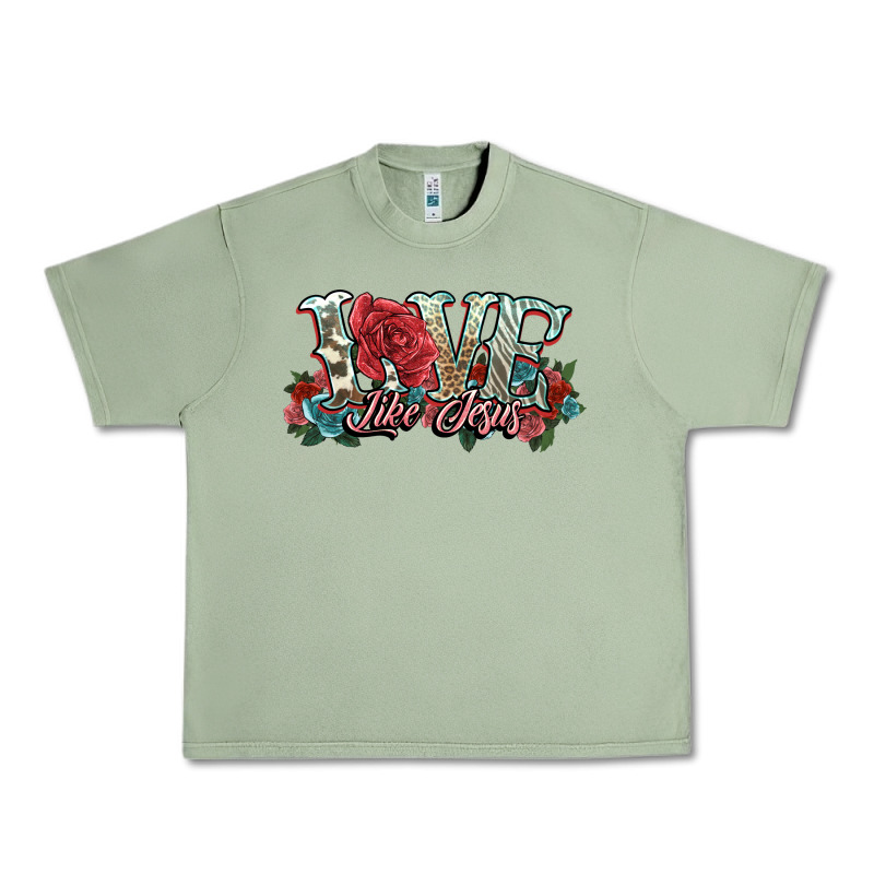 Love Like Jesus Roses Urban Heavy Tee by NancyCooperArtShop | Teevron