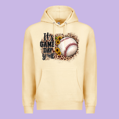 It's Game Day Y'all Baseball Premium Hoodie Designed By Jahusdesignshop