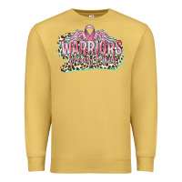 Antique Gold warriors wear pink breast cancer Premium Sweatshirt - CowGirlArtShop