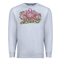 Heather Grey warriors wear pink breast cancer Premium Sweatshirt - CowGirlArtShop