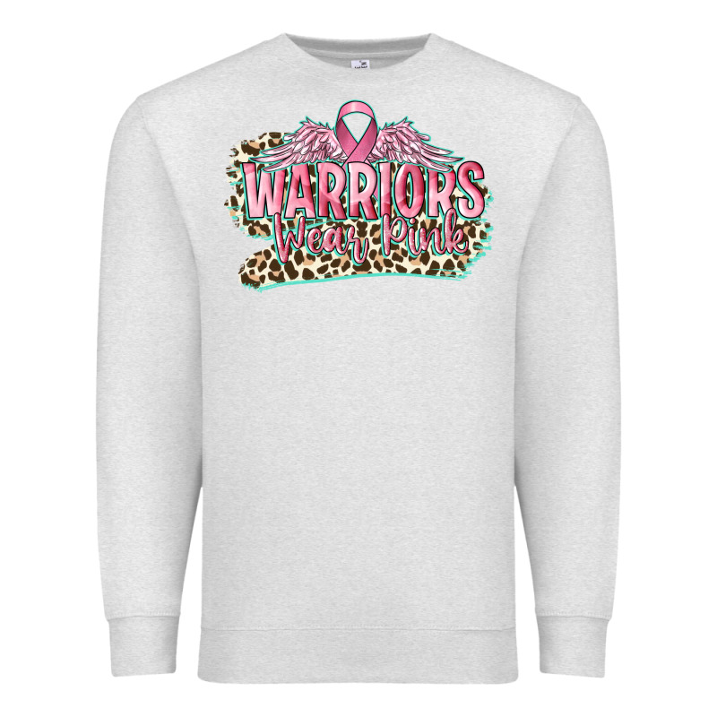 Warriors Wear Pink Breast Cancer Premium Sweatshirt by CowGirlArtShop | Teevron