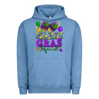 Pigment Pebble Blue mardi gras squad Urban Hoodie - FaDigitalArtStudio