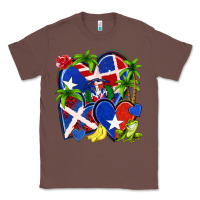 Chestnut puerto rico with dominican republic hearts Classic Tee - NancyCooperArtShop