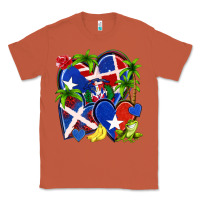 Copper puerto rico with dominican republic hearts Classic Tee - NancyCooperArtShop