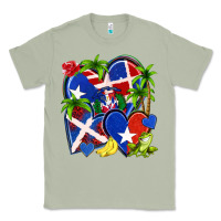Matcha puerto rico with dominican republic hearts Classic Tee - NancyCooperArtShop
