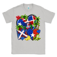 Moon Dust puerto rico with dominican republic hearts Classic Tee - NancyCooperArtShop