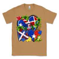 Toasted Coconut puerto rico with dominican republic hearts Classic Tee - NancyCooperArtShop