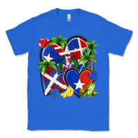 True Royal puerto rico with dominican republic hearts Classic Tee - NancyCooperArtShop