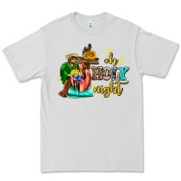 Oh Holy Night With Sunflower And Cross Premium Tee | Teevron