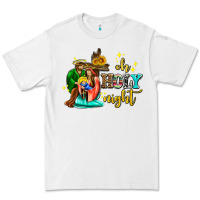 White oh holy night with sunflower and cross Premium Tee - AdoDesignShop