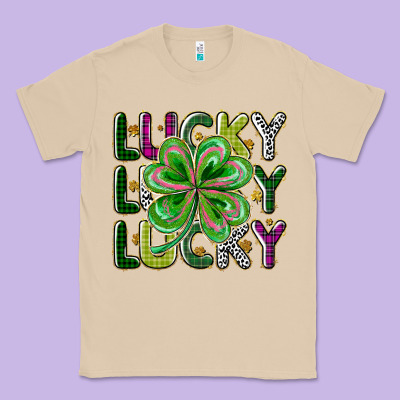 Lucky Classic Tee Designed By Cowhidedigitalart