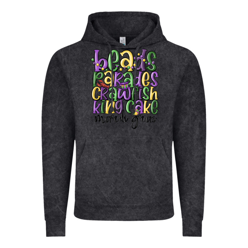 Beads Parades Crawfish King Cake Mardi Gras Vintage Hoodie by MaliasSmallBusiness | Teevron