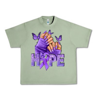 Oil Green Hope all Cancers nails Urban Heavy Tee - NancyCooperArtShop