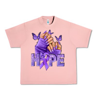Salmon Hope all Cancers nails Urban Heavy Tee - NancyCooperArtShop